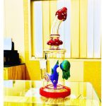 10'' Fish Showerhead Bong with Bend Neck(Weight-480gm)